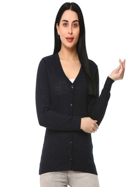 

GLAMAZE Women Black Solid Cardigan