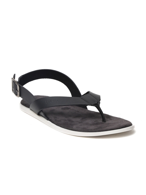 

U.S. Polo Assn. Men Black Gavin Leather Sandals