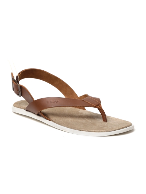 

U.S. Polo Assn. Men Brown Gavin Leather Sandals