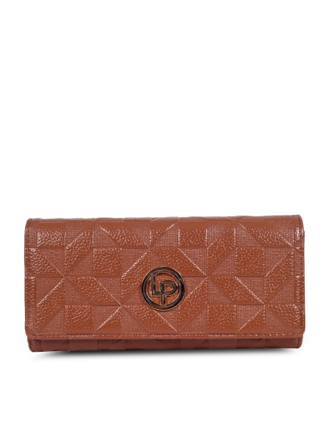 

Lino Perros Women Brown Textured Three Fold Wallet