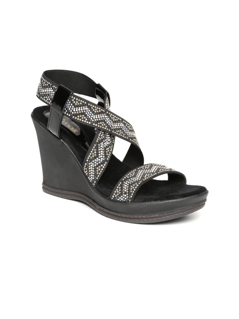 

Catwalk Women Black Embellished Wedges