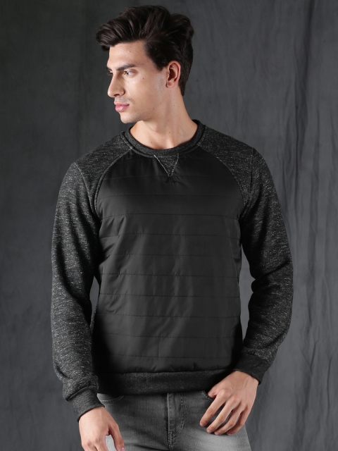 

WROGN Men Black Sweatshirt