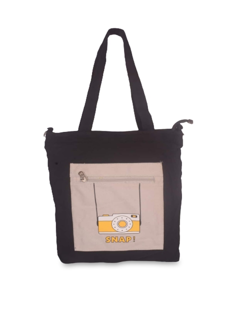 

Bagkok Black Colourblocked Shopper Tote Bag