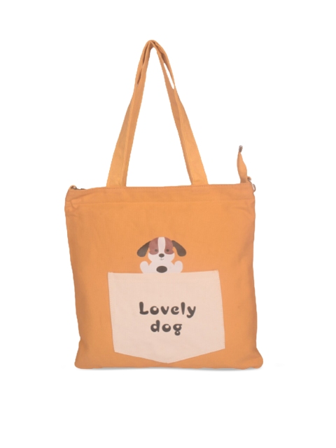 

Bagkok Yellow Printed Shopper Tote Bag