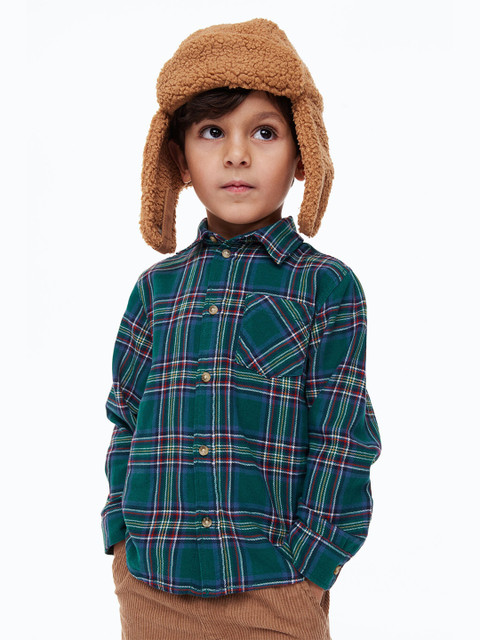 

H&M Boys Green Cotton Shirt
