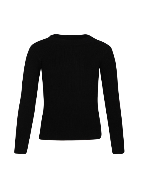 

Cayman Girls Black Self-Striped Sweater