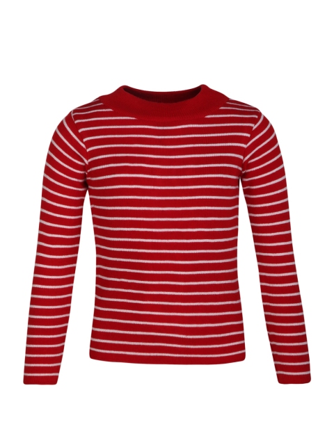 

Cayman Girls Red Striped Sweater