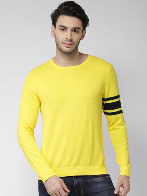 

Tommy Hilfiger Men Yellow Solid Pullover Sweater