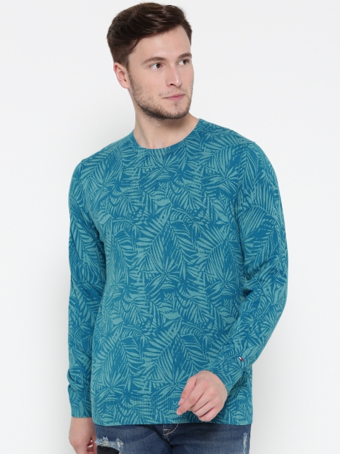

Tommy Hilfiger Men Blue Printed Sweater
