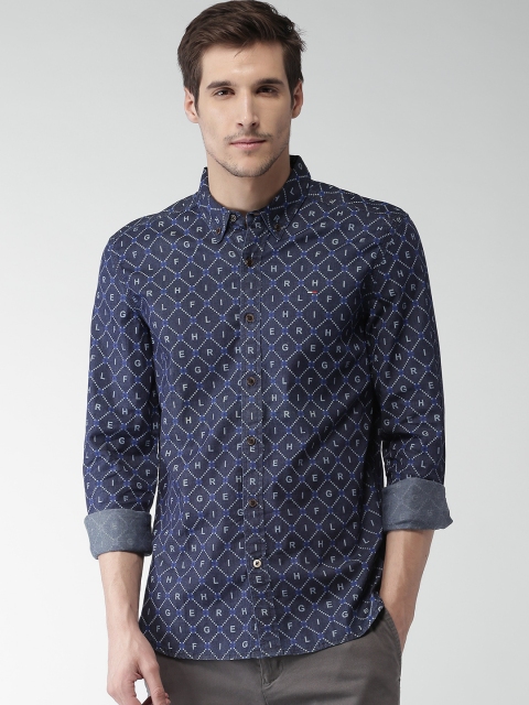 

Tommy Hilfiger Men Blue Regular Fit Printed Casual Shirt