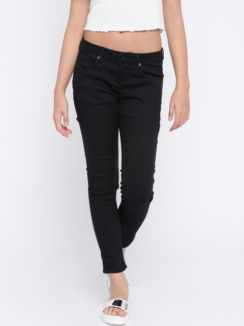 

Moda Rapido Women Black Skinny Fit Mid-Rise Cropped Clean Look Stretchable Jeans