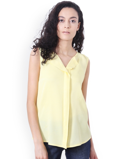 

People Women Yellow Solid Top