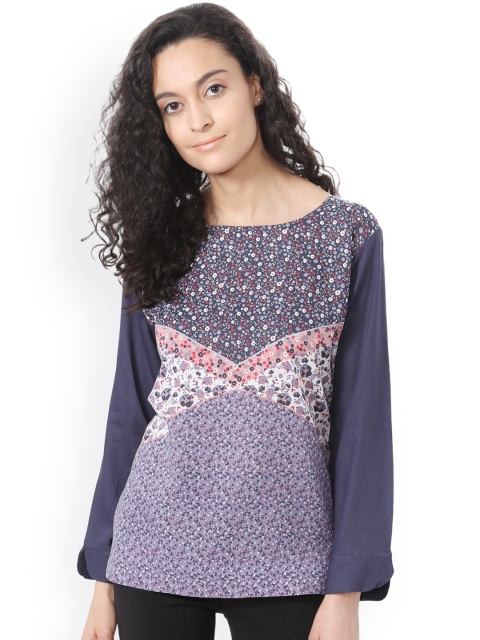 

People Women Purple Floral Print Top