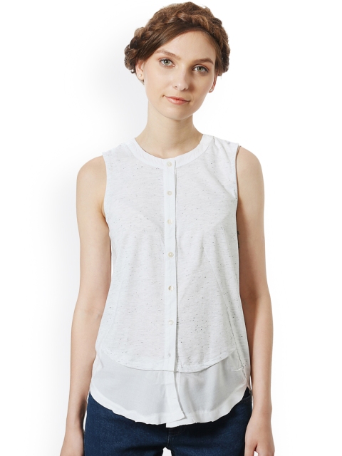 

People Women White Self-Design Top