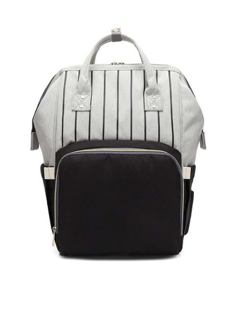 

HOUSE OF QUIRK Women Black Striped Diaper Maternity Bags