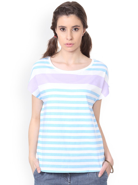 

People Women Blue & White Striped Top