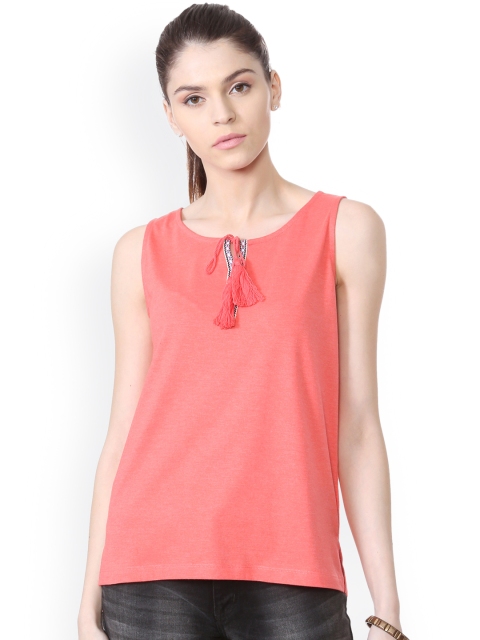 

People Women Pink Solid Top