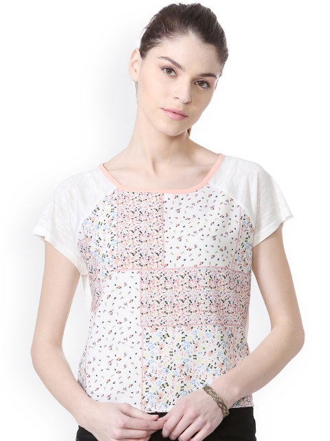 

People Women White Printed Top