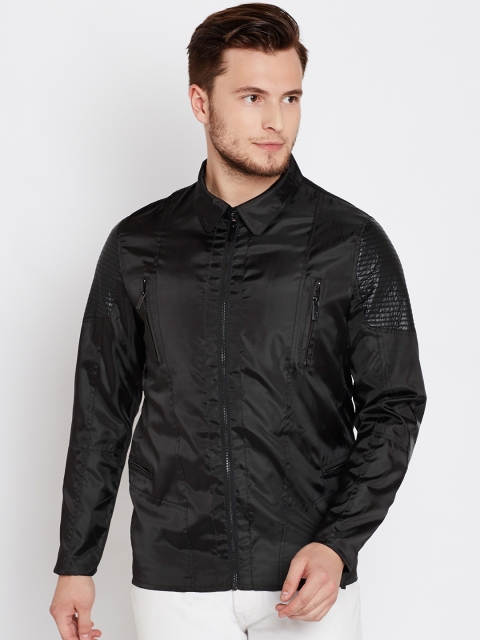 

V Dot Men Black Solid Tailored Jacket
