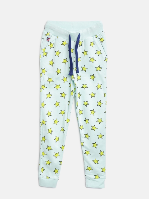 

U.S. Polo Assn. Kids Boys Mint Green Star Print Track Pants