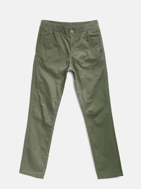 

U.S. Polo Assn. Kids Boys Olive Green Solid Chinos