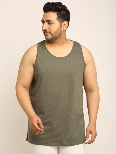 

Rodzen Men Olive Green Pure Cotton T-shirt