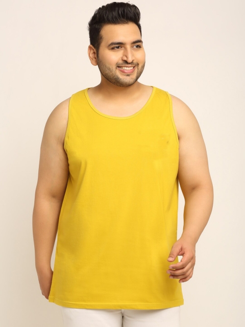 

Rodzen Men Mustard Yellow Pure Cotton T-shirt
