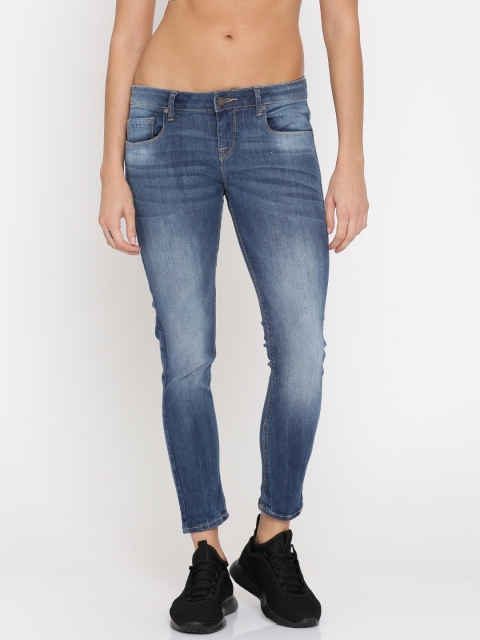 

HERE&NOW Women Blue Skinny Fit Mid-Rise Clean Look Stretchable Jeans