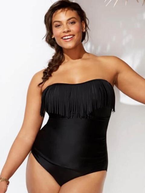 

FancyPants Women Black Solid Swimwear Dress