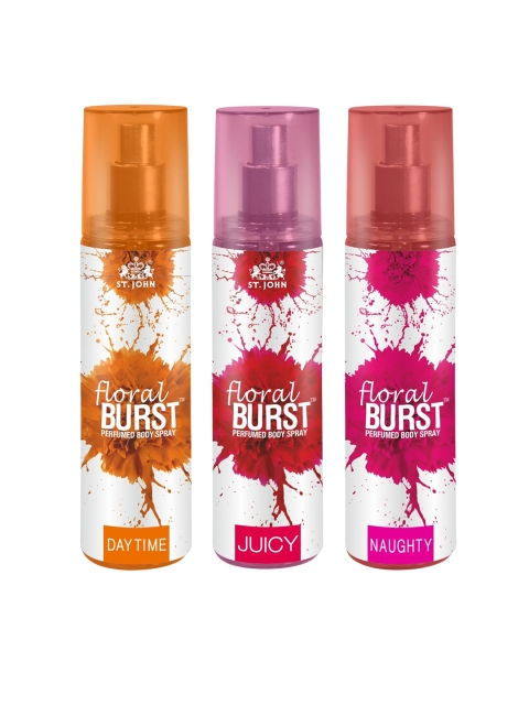 

St. John Set Of 3 Floral Perfumed Body Spray 150 ML, Orange