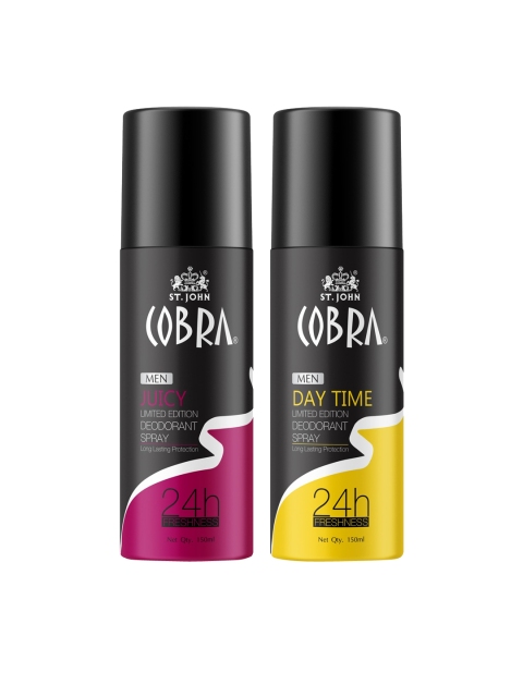 

St. John Set Of 2 Cobra Limited Edition Day Time & Juicy Deodorant 300 ml, Black
