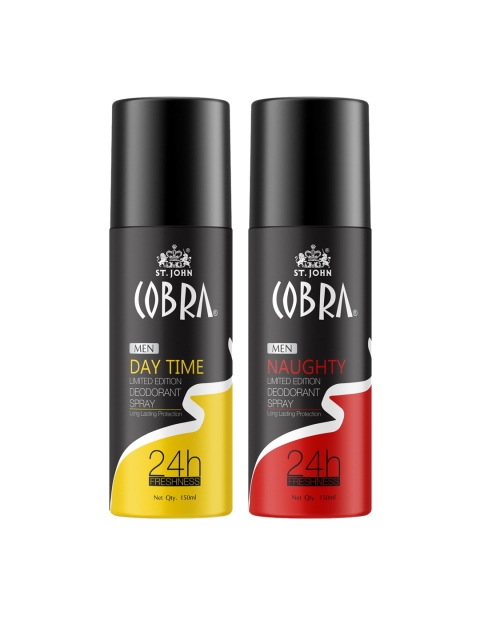 

St. John Set Of 2 Cobra Limited Edition Day Time and Naughty 300 ml, Black