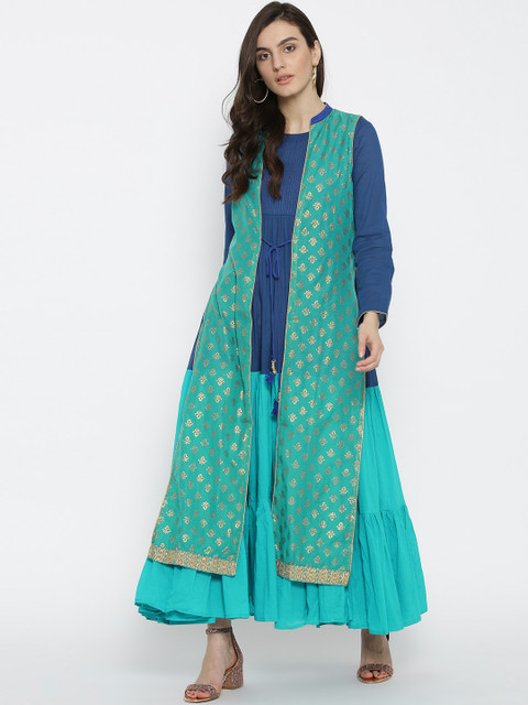 

TRISHAA BY PANTALOONS Women Blue A-Line Dress