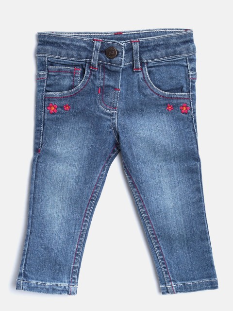 

Baby League Girls Blue Mid-Rise Clean Look Stretchable Jeans