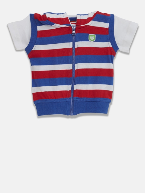 

612 league Boys Multicoloured Striped Hooded T-shirt, Multi