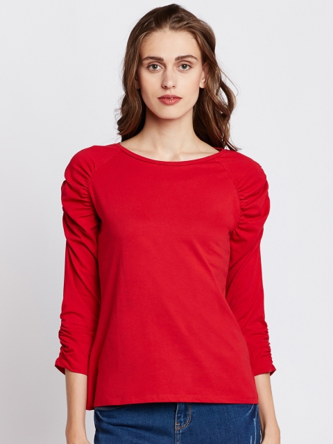 

COVER STORY Women Red Solid Top