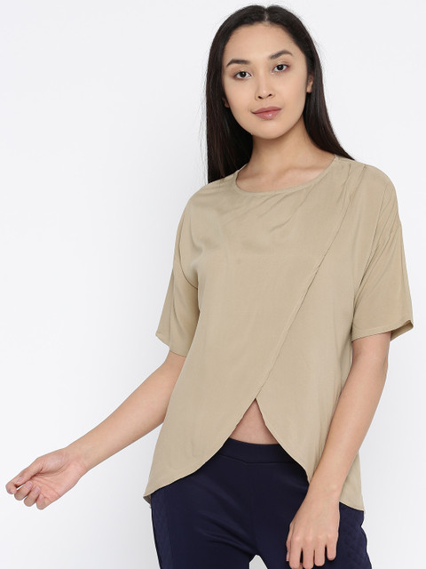 

Roadster Women Beige Solid Top