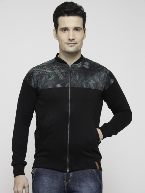 

Status Quo Men Black & Green Printed Sweatshirt