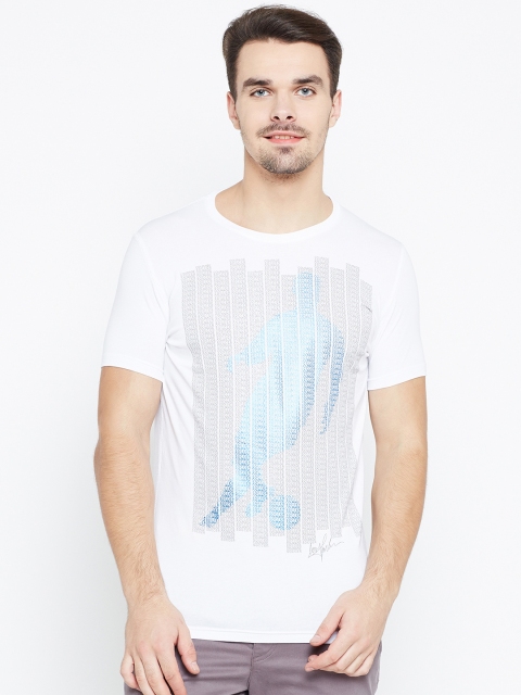

Status Quo Men White Printed Round Neck T-shirt