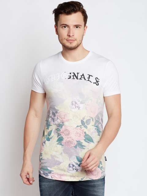 

Jack & Jones Men White Printed Round neck T-shirt