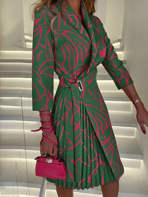 

BoStreet Women Green Wrap V-Neck Dress