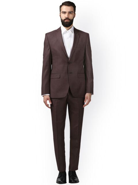 

Raymond Men Maroon Slim Fit Single-Breasted Suit