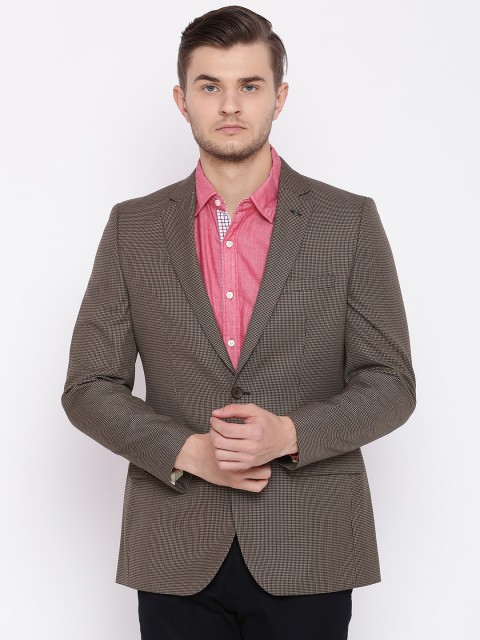 

Raymond Brown Tailored Contemporary Fit Single-Breasted Self-Design Formal Blazer