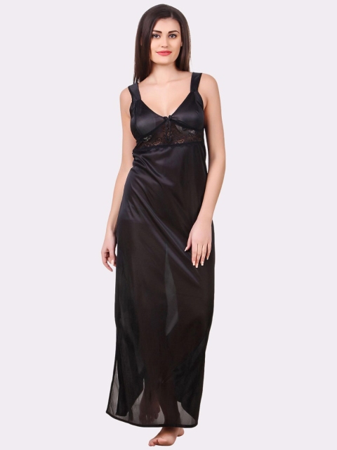 

Fasense Women Black Maxi Nightdress