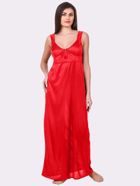 

Fasense Women Red Maxi Nightdress