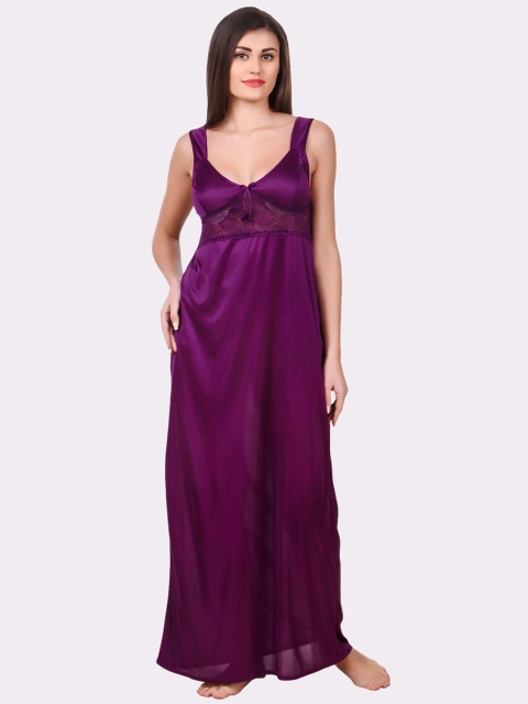 

Fasense Women Purple Maxi Nightdress