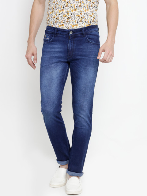 

John Players Men Blue Skinny Fit Low-Rise Clean Look Stretchable Jeans