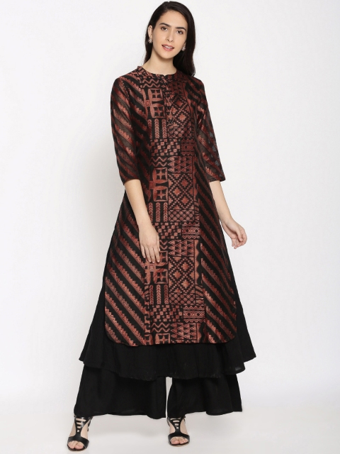 

Melange by Lifestyle Women Black Printed Anarkali Kurta