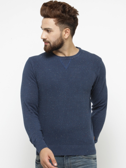 

Indian Terrain Men Navy Solid Sweater, Navy blue