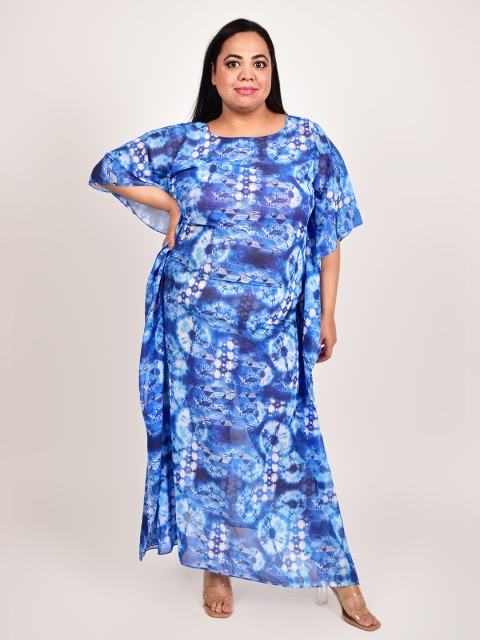 

Rajoria Instyle Women Blue Georgette Kaftan Maxi Dress
